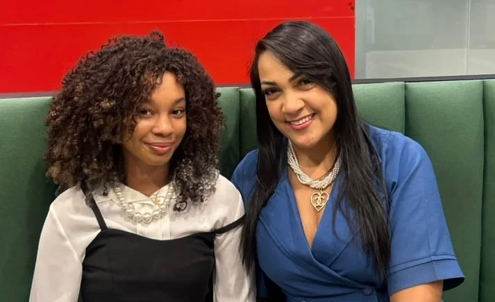 Aline Oliveira e sua filha Raissa